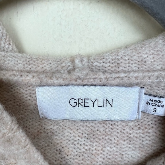 Greylin Women's Faith Heathered Cream Hooded Sweater - Picture 8 of 10